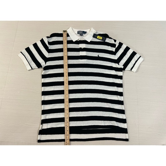 Polo Ralph Lauren L 100% Cotton Mesh‎ Polo Striped Pony… - Picture 2 of 4